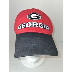 Georgia Bulldogs NCAA College Embroidered Red Black Baseball Cap Hat‎ One Size